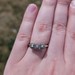 14K White Gold Diamond Past Present Future Halo Engagement Ring Size 7