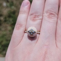 Louis Vuitton 18K Rose Gold & Diamond Color Blossom Opal Ring D24810 Size 5.75