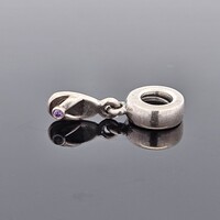  Pandora 925 Sterling Silver Purple Crystal Flip Flop Sandal Charm