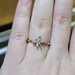 10K White Gold Diamond Dragonfly Dragon Fly Ring Size 6.75 