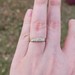 10K Yellow Gold Diamond Chip Marquise Style Band Ring 4mm Size 6 