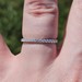 14K White Gold Love Story Diamond Half Eternity Wedding Band Ring Size 6