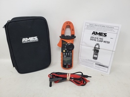 Ames CM610A  AC/DC Clamp Meter Cat III 600V w/ Case, Manual, & Wires