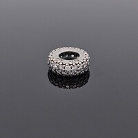  Pandora 925 Sterling Silver Clear Crystal Charm Spacer Bead