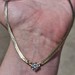  14K Yellow Gold Herringbone Static .60CT Diamond Necklace Chain 18 Inches 9.9G