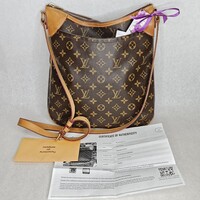Louis Vuitton Monogram Odeon MM Crossbody Purse Handbag with Strap 