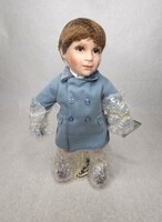 The Danbury Mint John John Kennedy Kid Doll with Stand 