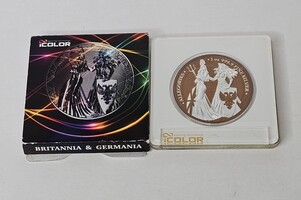 The Allegories Britannia & Germania Mint 5 Marks Silver Coin Brown/Orange iColor