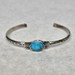  925 Sterling Silver J Begay Navajo Turquoise Small Bracelet Cuff 6 Inches