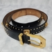 Versace Medusa Heritage Studded Leather Belt 3cm - Black/Gold Size 105/42