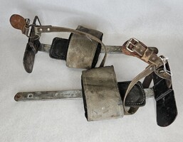 Vintage Buckingham 3500 Pole Tree Climbing Spikes with Leather Pads 