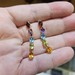 14K Yellow Gold Colored Gemstone Dangle Earrings Ear Rings 5.5 Inches Long 2.4G