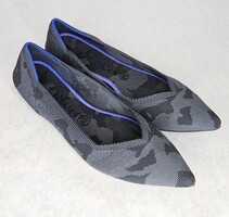 Rothy's The Point Blue Gray Camo Slip On Shoes Size 9.5