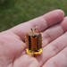 14K Yellow Gold 21.94ct Emerald Cut Citrine Large Solitaire Pendant 7.8 Grams