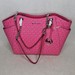 Michael Kors Jet Set Travel Dragonfruit Pink LG Chain Shoulder Tote Purse 