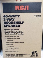 Pair - RCA STS-520 40-80 Watt 2-Way Bookshelf Speaker New in Box