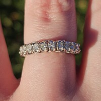 10K White Gold Diamond Scroll Heart Engagement Band Ring 0.68TCW Size 6.75