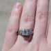 14KT White Gold Square Cluster 1.23TCW Diamond Engagement Ring Size 7.5 