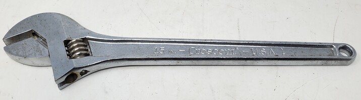 Vintage Crescent Crestology 15" Adjustable Wrench USA