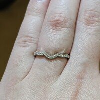 Neil Lane 14K White Gold Diamond Ring Enhancer Band .35TCW Size 6.5 