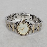 Citizen Eco-Drive E010-S008654 Diamond Bezel Gold & Silver Tone Wristwatch 24mm