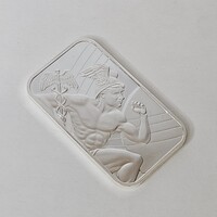 SMI One Troy Ounce 999 Silver Bar Hermes Mercury Profile