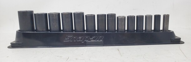 Snap-On 214SIMFMYA 14pc 3/8" Drive 6pt Deep Impact Sockets 8-19mm, 21 & 24mm