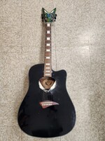 Dean V-Wing Acoustic/Electric Guitar Classic Black