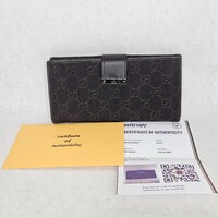 Gucci GG Supreme Guccisima Cloth Canvas Long Wallet Bifold 74210-2888