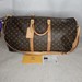 Louis Vuitton Monogram Duffle Bag Keepall 50 Bandoliere Crossbody Tote Bag Purse