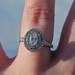 14K White Gold Oval Diamond Double Halo Love Story Engagement Ring Size 6.75 