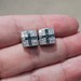  14K White Gold Blue Diamond Cross Princess Stud Earrings 1.50TCW 4.13 Grams
