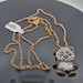 Betsey Johnson Panda Clear Blue Crystal Static Pendant Necklace 31 Inches 