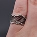 Pandora 925 Sterling Silver Lace of Love Wide Band Heart Ring Size 5.75