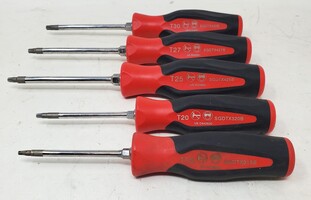 Snap-On 5 pc. TORX Instinct (Soft Grip) Standard Screwdriver Set - T15-T30 - USA