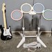 Nintendo Wii Rock Band Rockband Drum Set with Pedal & Guitar NO DONGLE