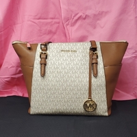 Michael Kors Tan & Cream Tote Bag