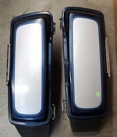 Harley-Davidson Hard Saddle Bags - Blue & Silver