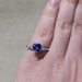  18K White Gold 1.34Ct Tanzanite Heart Ring with Diamond Accents 3.3 Gram Size 5