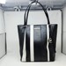 Michael Kors Megan Large Striped Leather Tote Bag