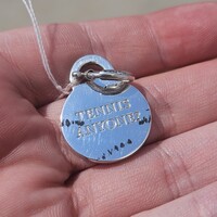  925 Sterling Silver Tiffany & Co Tennis Anyone? Pendant Charm Black Spots On It