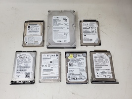 Lot Of 7 Mix Desktop Hard Drives HDD, Sata, Seagate, Hitachi, Samsung, Untested