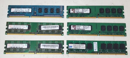 Mixed Lot Of 6 RAM (Hynix, Kingston, Oxcco) 