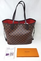 Louis Vuitton Neverfull MM Damier Ebene Bag w/ COA
