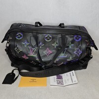 Louis Vuitton Giant Monogram Black Multicolor Meteor Travel Bag 50 Duffle Strap