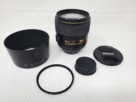 Nikon AF-S NIKKOR 105mm f/1.4 E ED Lens w/ Hoya HMC UV Filter (82mm) & HB79 Hood