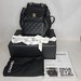 Chanel Quilted Caviar Leather Affinity Backpack Bag Purse with Dustbag & Box