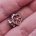 Pandora 925 Sterling Silver Red Poppy Flower Bead Charm