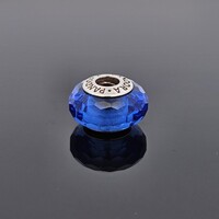  Pandora 925 Sterling Silver Blue Faceted Murano Glass Bead Charm