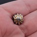  Pandora 925 Sterling Silver Yellow Smiling Sun Charm Bead